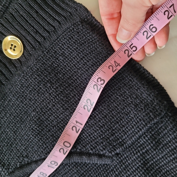 St. John Shawl Collar Sweater Cardigan Gold Buttons M - Picture 10 of 11